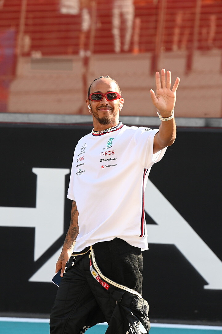 Lewis Hamilton Mercedes-coureur in Abu Dhabi