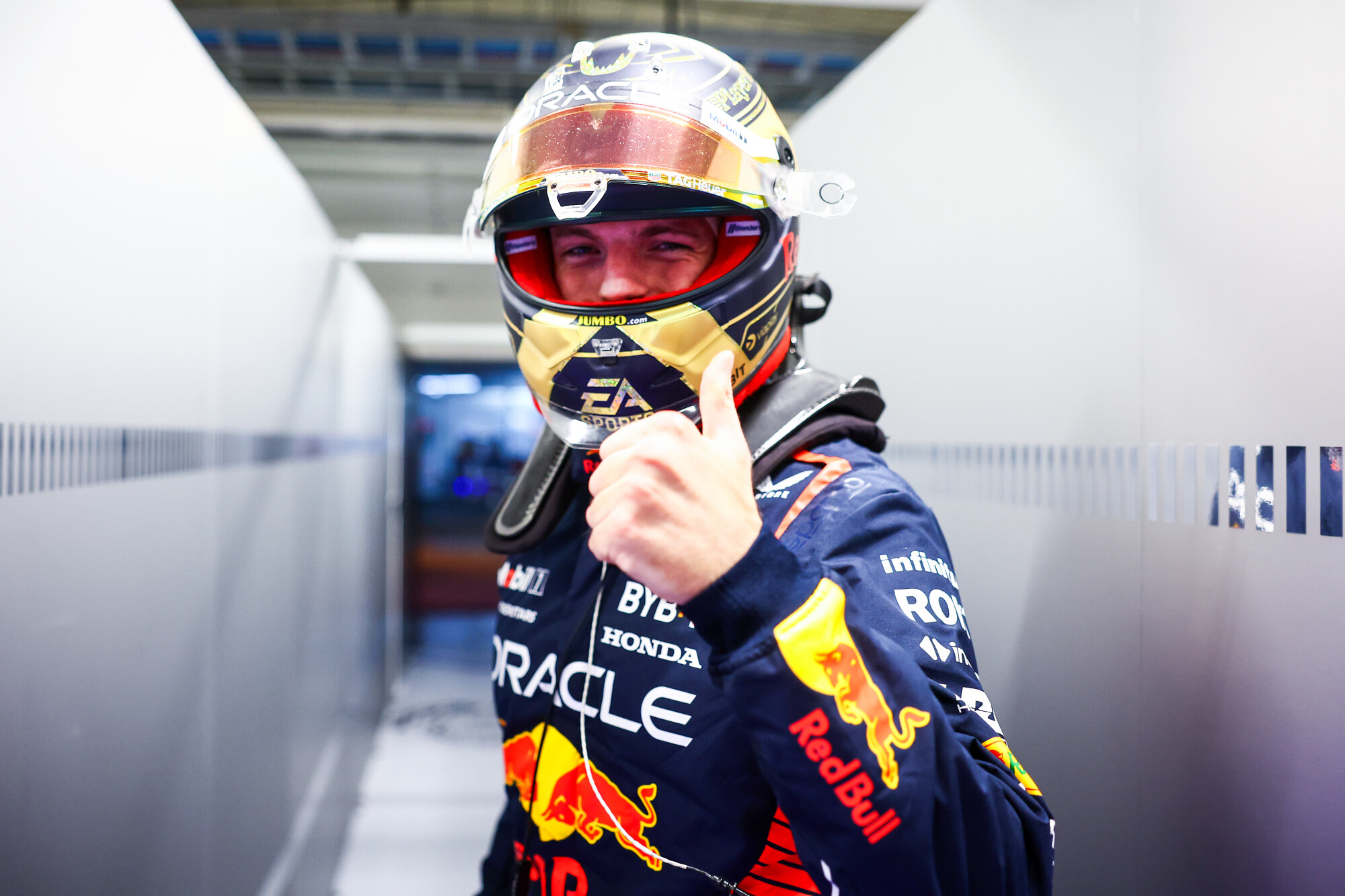 Verstappen kwalificatie duim Brazilië 2023