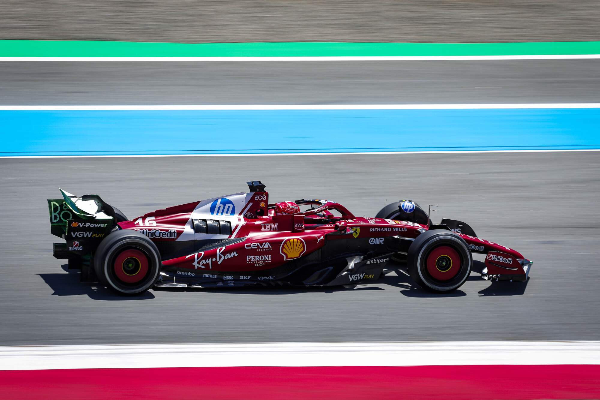 Leclerc auto Spanje 2025