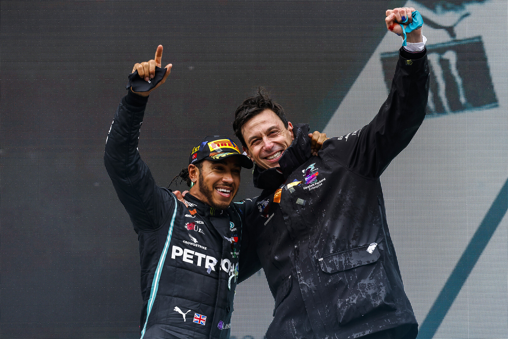 Wolff Hamilton podium