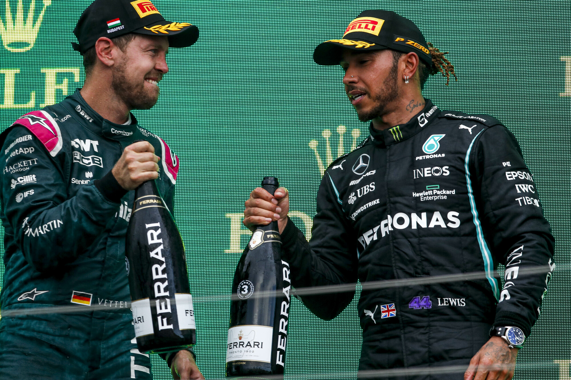 Vettel en Hamilton