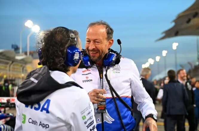 Peter Bayer en Laurent Mekkies GP Bahrein